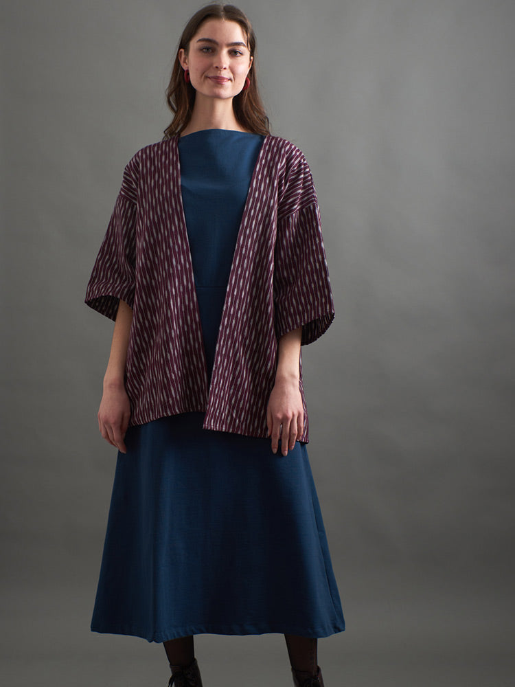 Relaxed Jacket - Plum Ikat