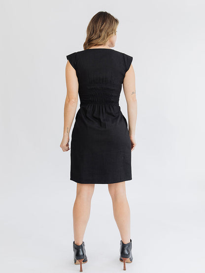 Artsy Traveler Dress - Black Denim