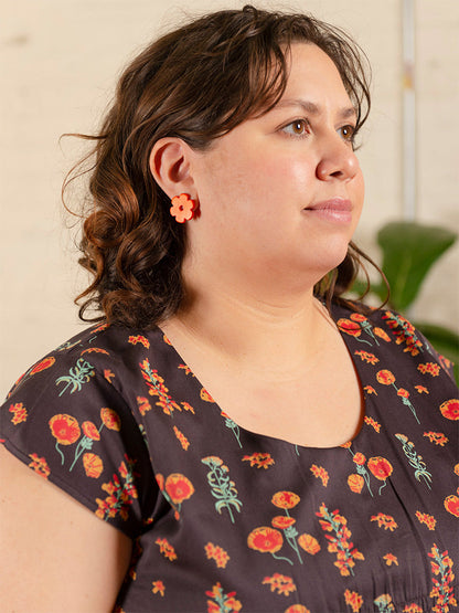 Artsy Traveler Plus Size Dress - Botanical Dusk