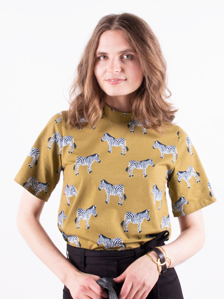 Eve Top - Zebra Green