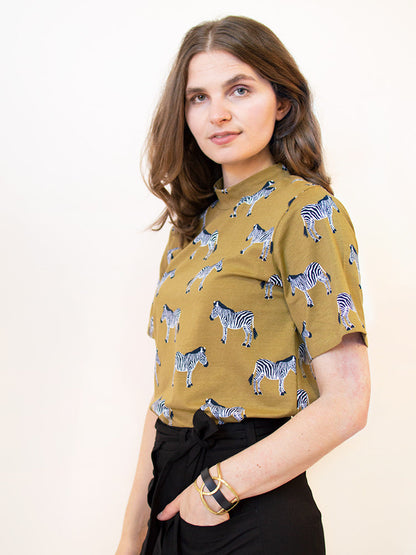 Eve Top - Zebra Green