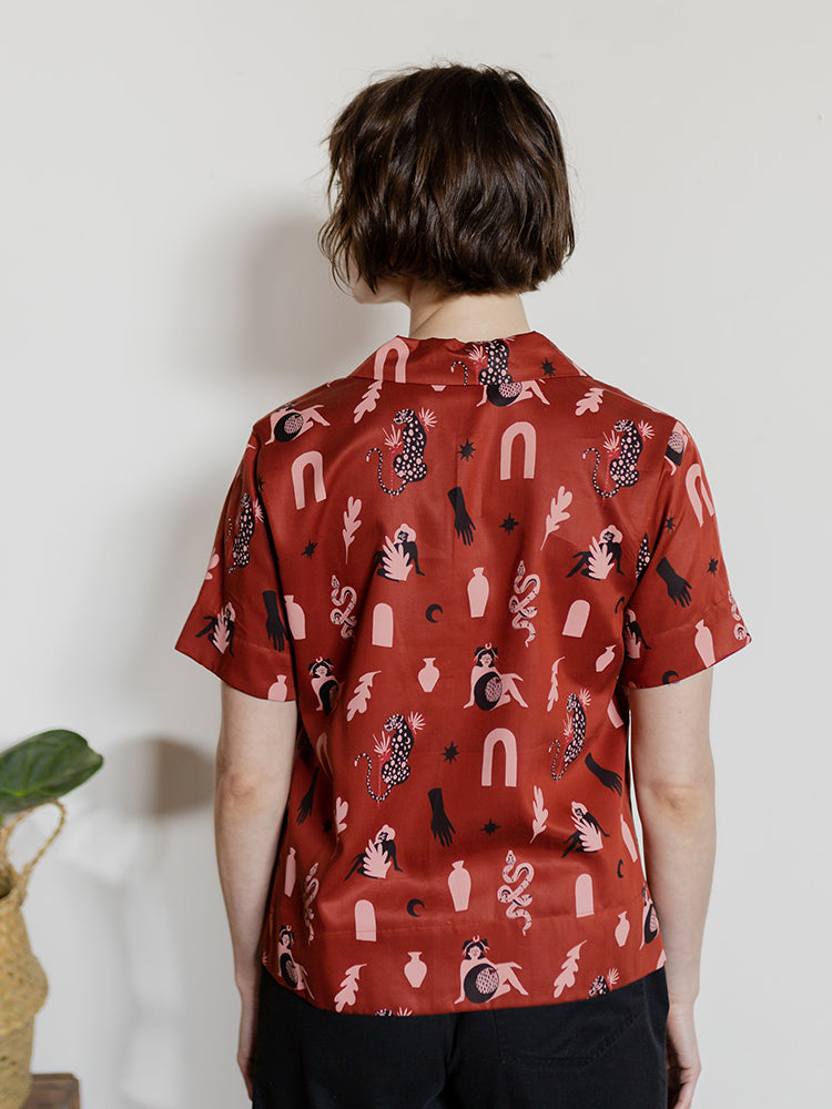 Camp Shirt - Modern Objects Cranberry