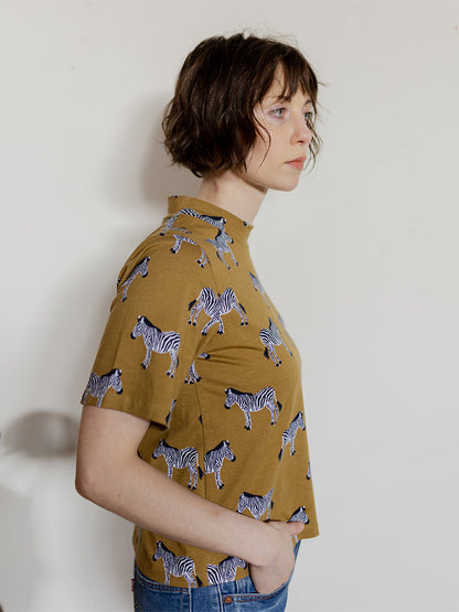 Eve Top - Zebra Green