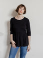 Paloma Top - Black Rib Knit