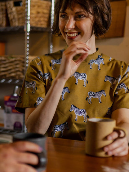 Eve Top - Zebra Green