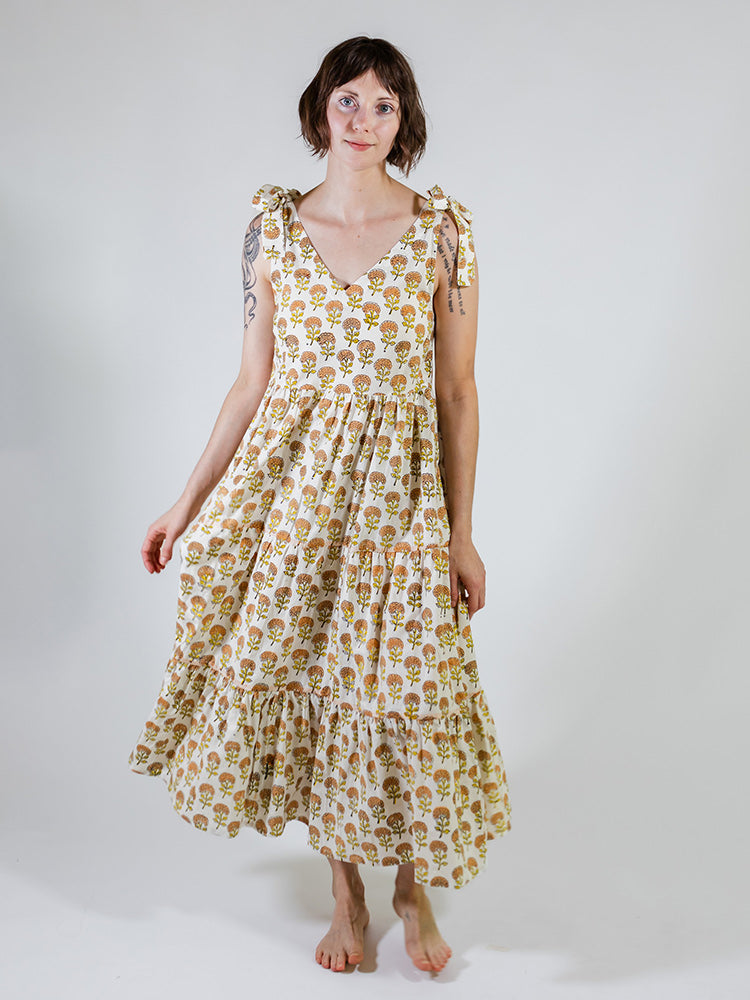 Lorelei Tiered Dress - Marigold