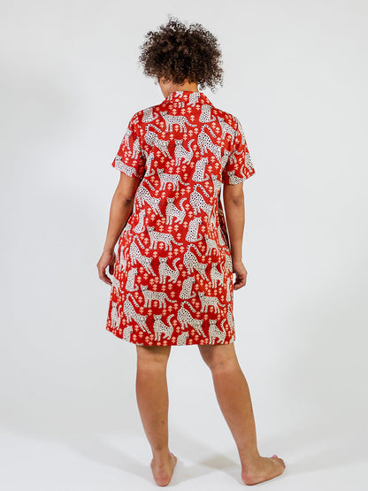 Camp Dress - Poppy Leopard