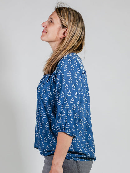 Devi Blouse - Indigo Mix