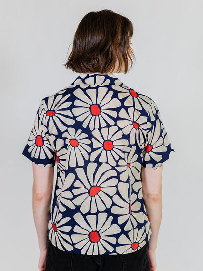 Camp Shirt - Navy Floral