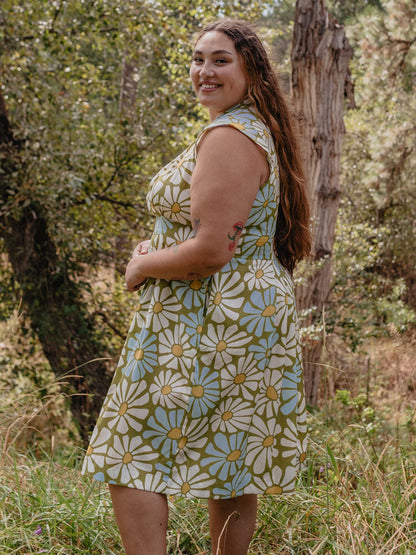 Lucille Plus Size Dress - Pear Flowers
