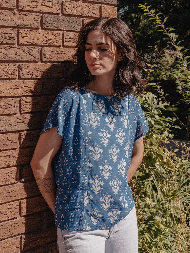 Cara Top - Indigo Mix