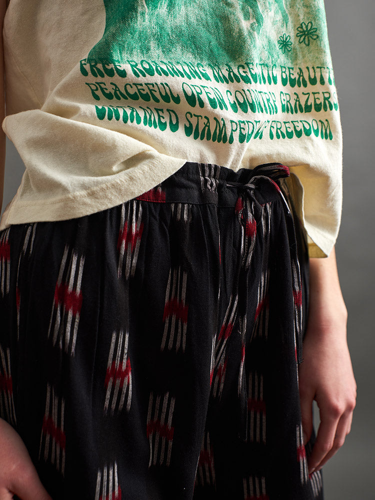 Miller Easy Pant - Black Ikat