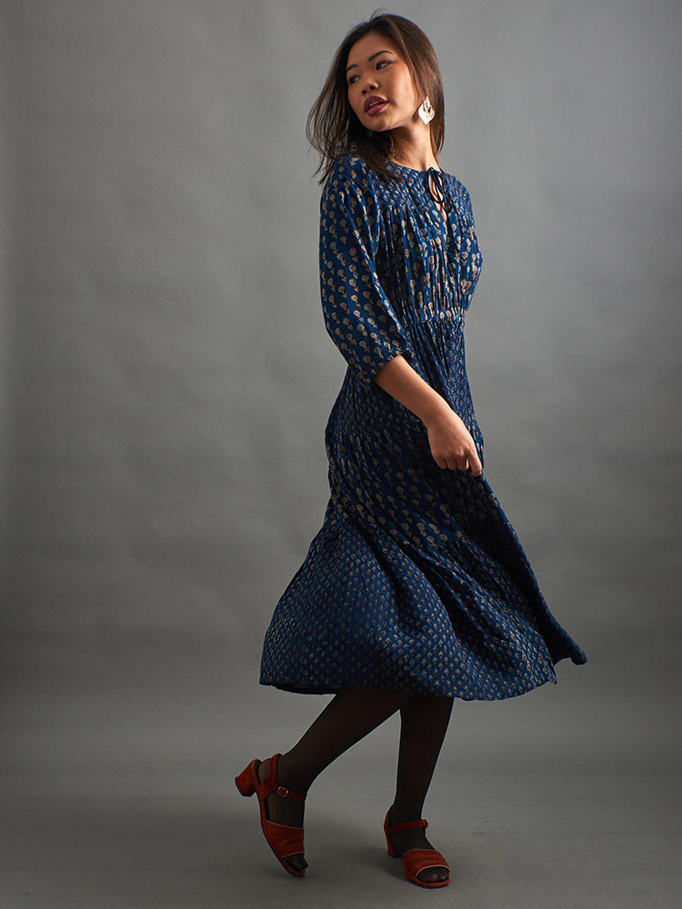 Adriana Dress - Midnight Floral Mix