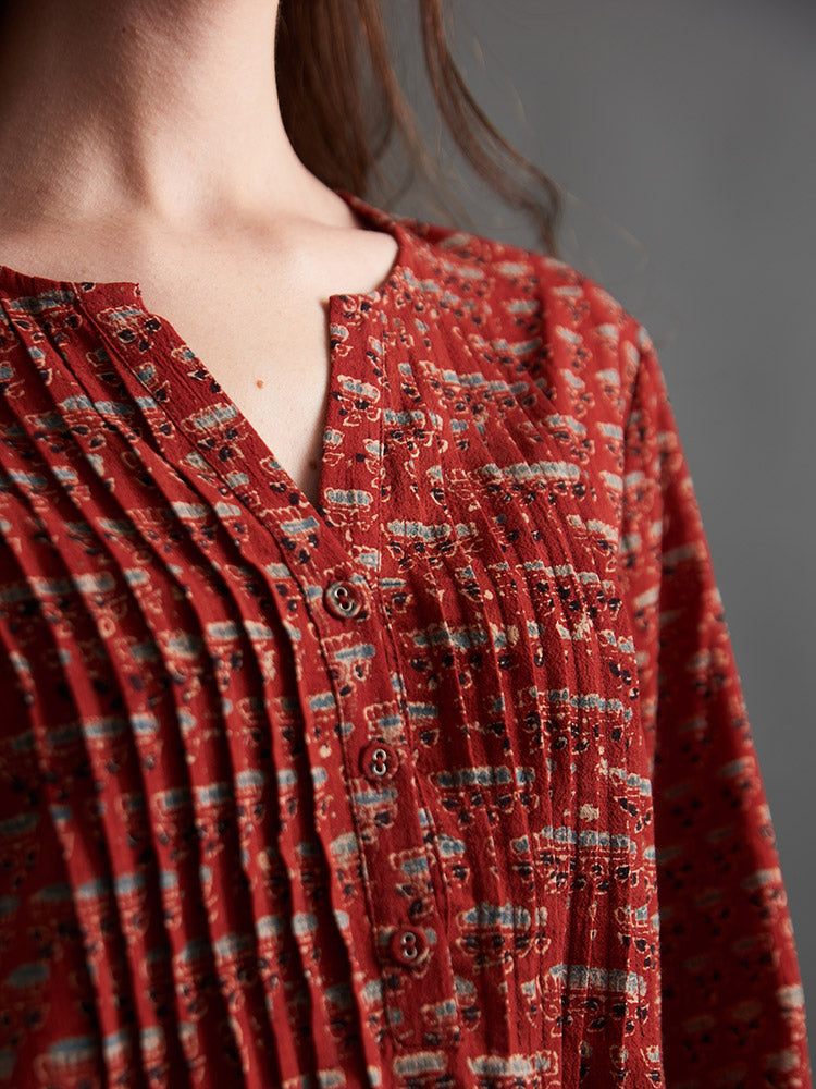 Victoria Tunic Dress - Currant Red