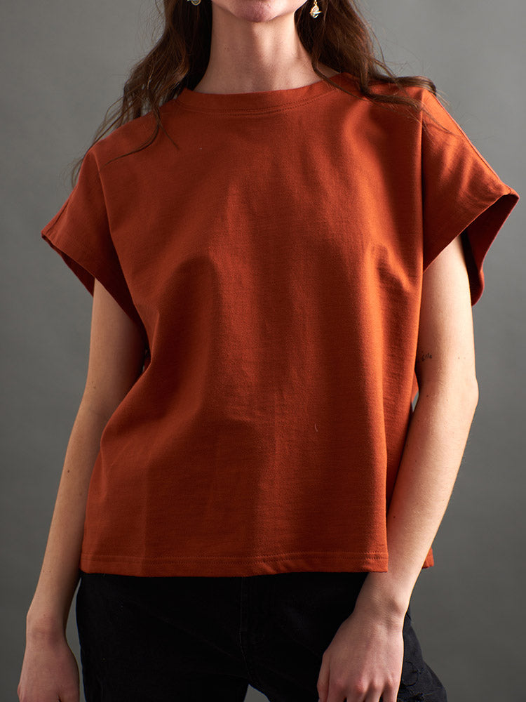 Caitlin Top - Loop Knit Clay