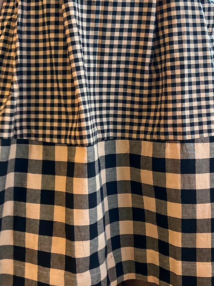 Devonshire Dress - Black and Tan Small Gingham