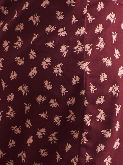 Elise Sheath Dress - Burgundy Bouquet