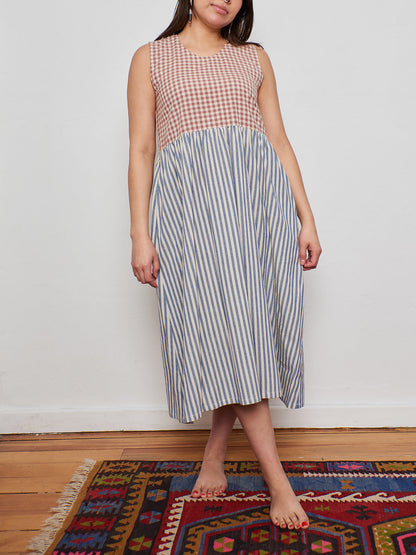 Lilah Dress - Gingham Stripe Mix