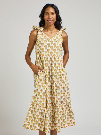 Lorelei Tiered Dress - Marigold