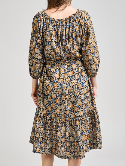 Marnie Dress - Sunflower Black