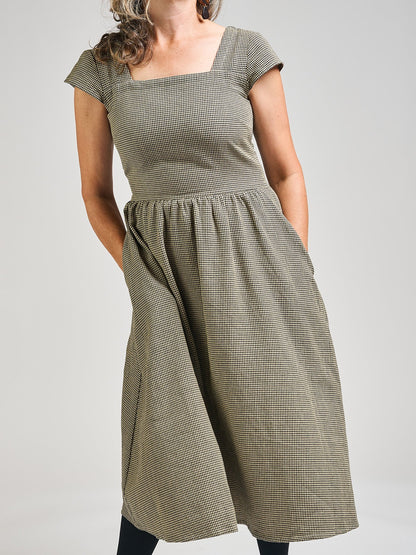 Rupi Midi Dress - Houndstooth