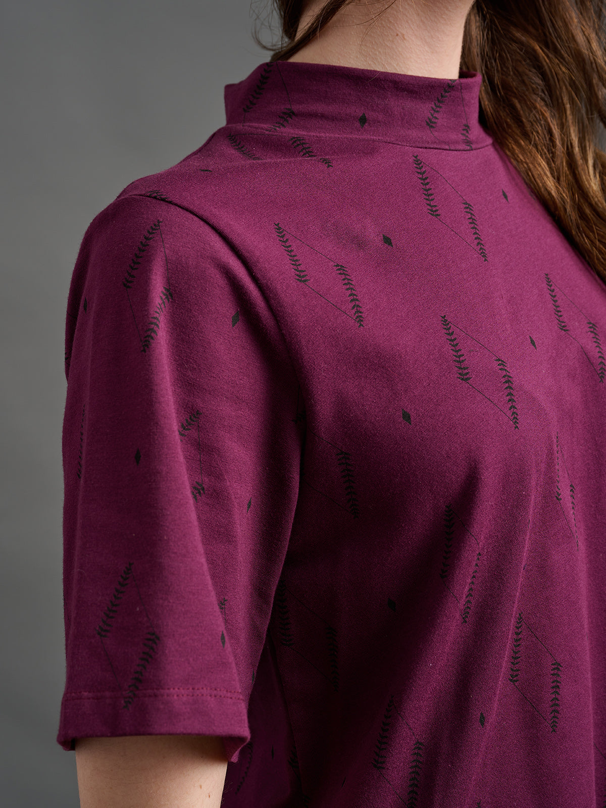 Eve Top - Diamond Vine Dark Purple