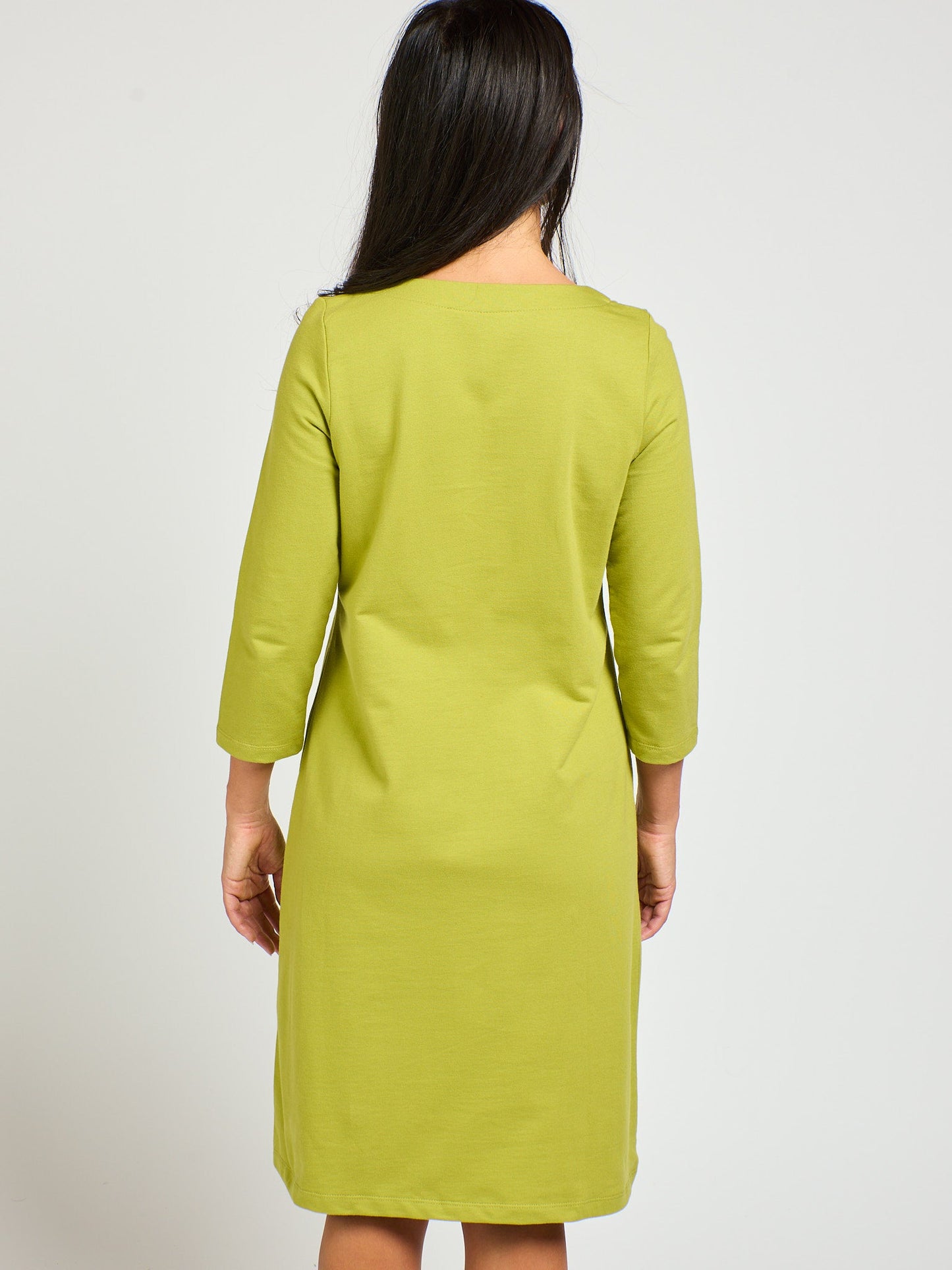 Sylvan Shift Dress - Loop Knit Moss