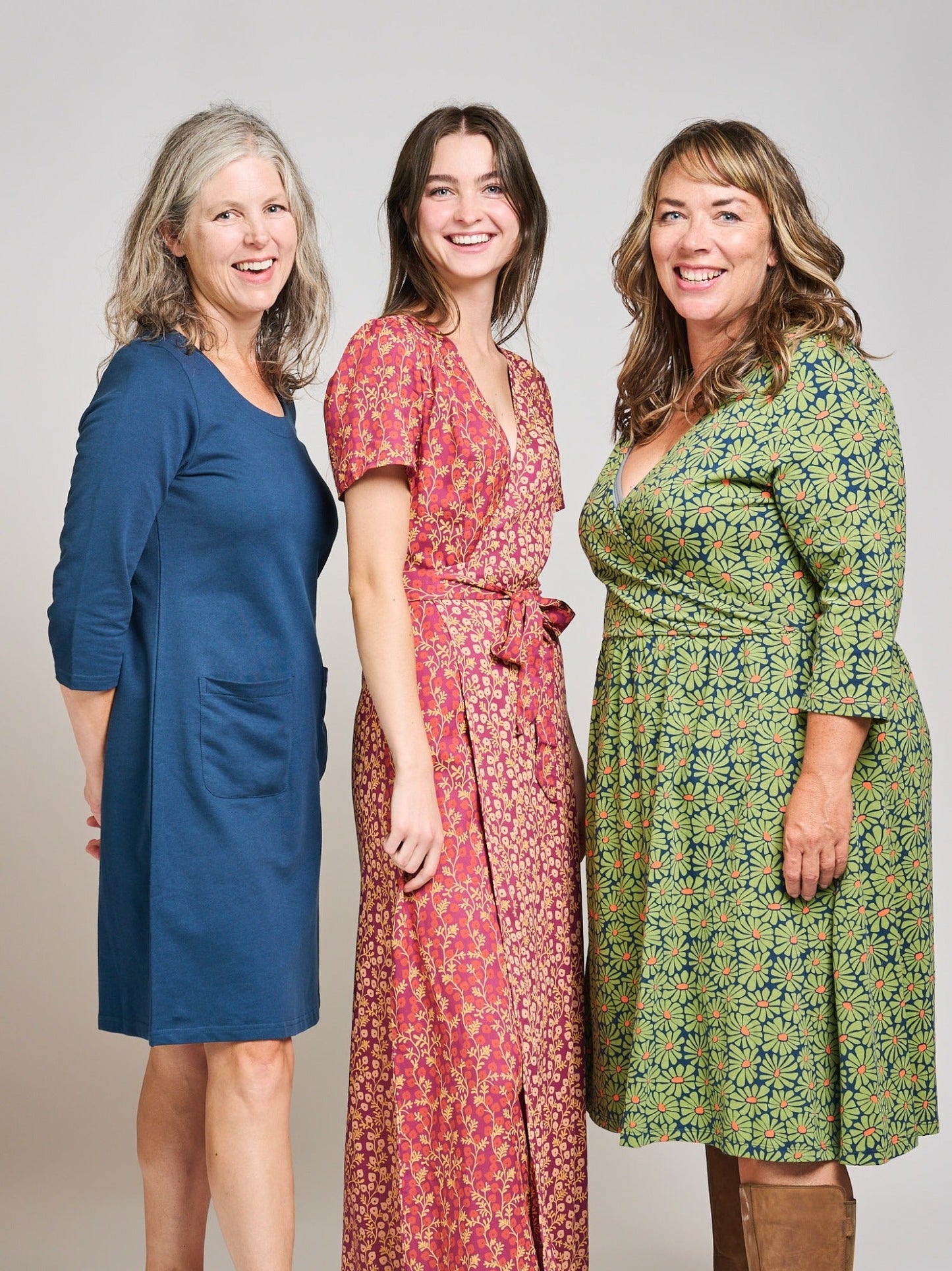 Wrap Maxi Dress - Berry Poppy Mix