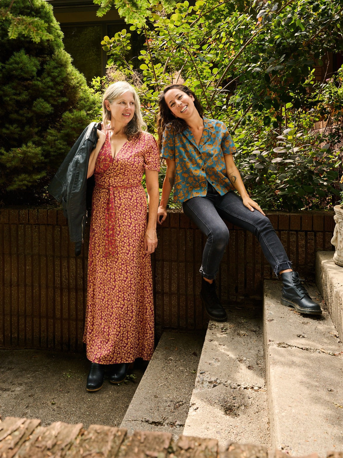 Wrap Maxi Dress - Berry Poppy Mix