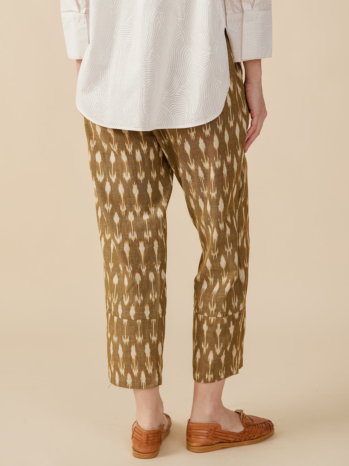 Miller Easy Pant - Olive Ikat
