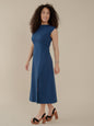Elise Sheath Dress - Loop Knit Blue
